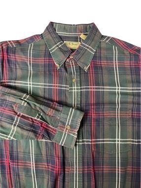 VINTAGE L.L. Bean Plaid Button Down Shirt